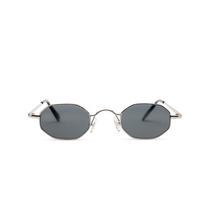 Small hexagon metal frame sunglasses with dark lens HEXMEX SOLFUL Ibiza