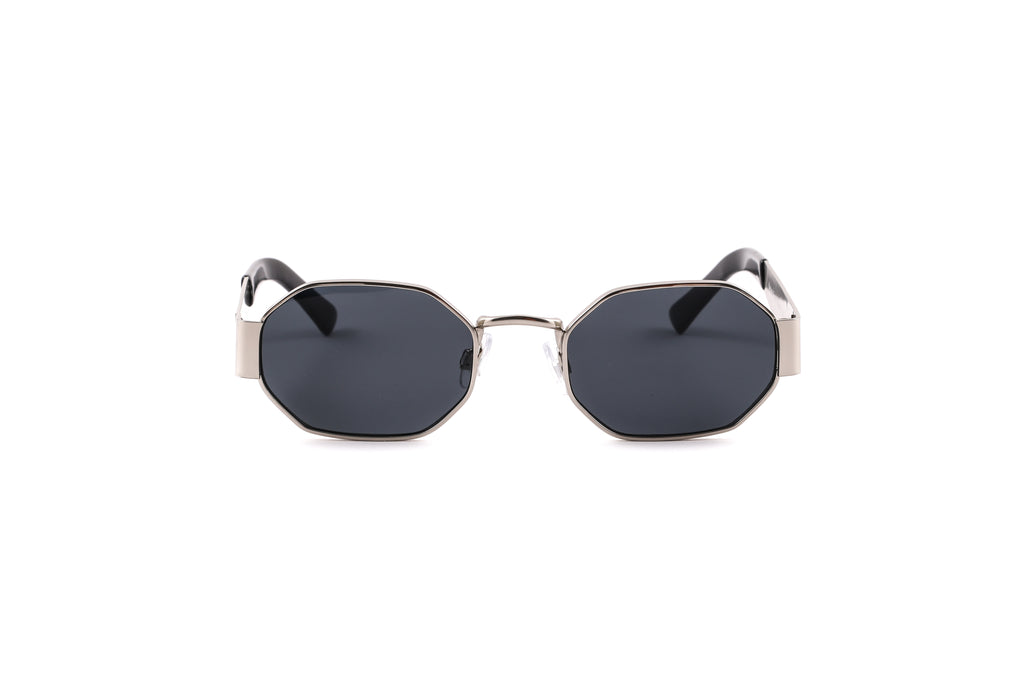 Trendy Lookout Men Silver Frame Metal Transparent Glasses (Pack-1)