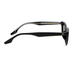 Black sunglasses on a white background