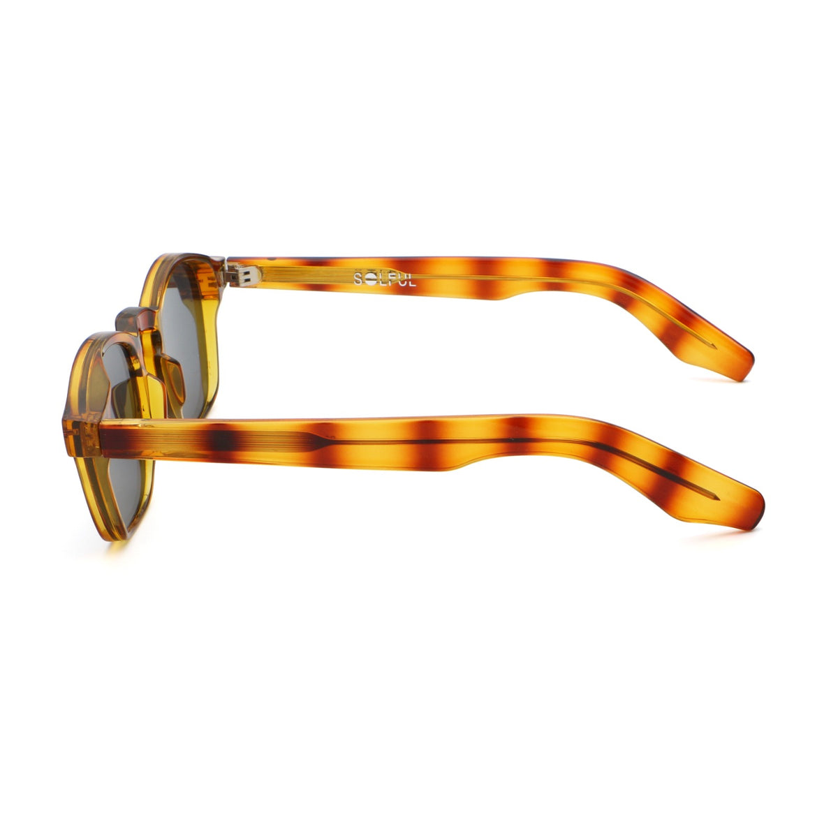 TWILIGHT sunglasses, tortoise frame with black lens, side view