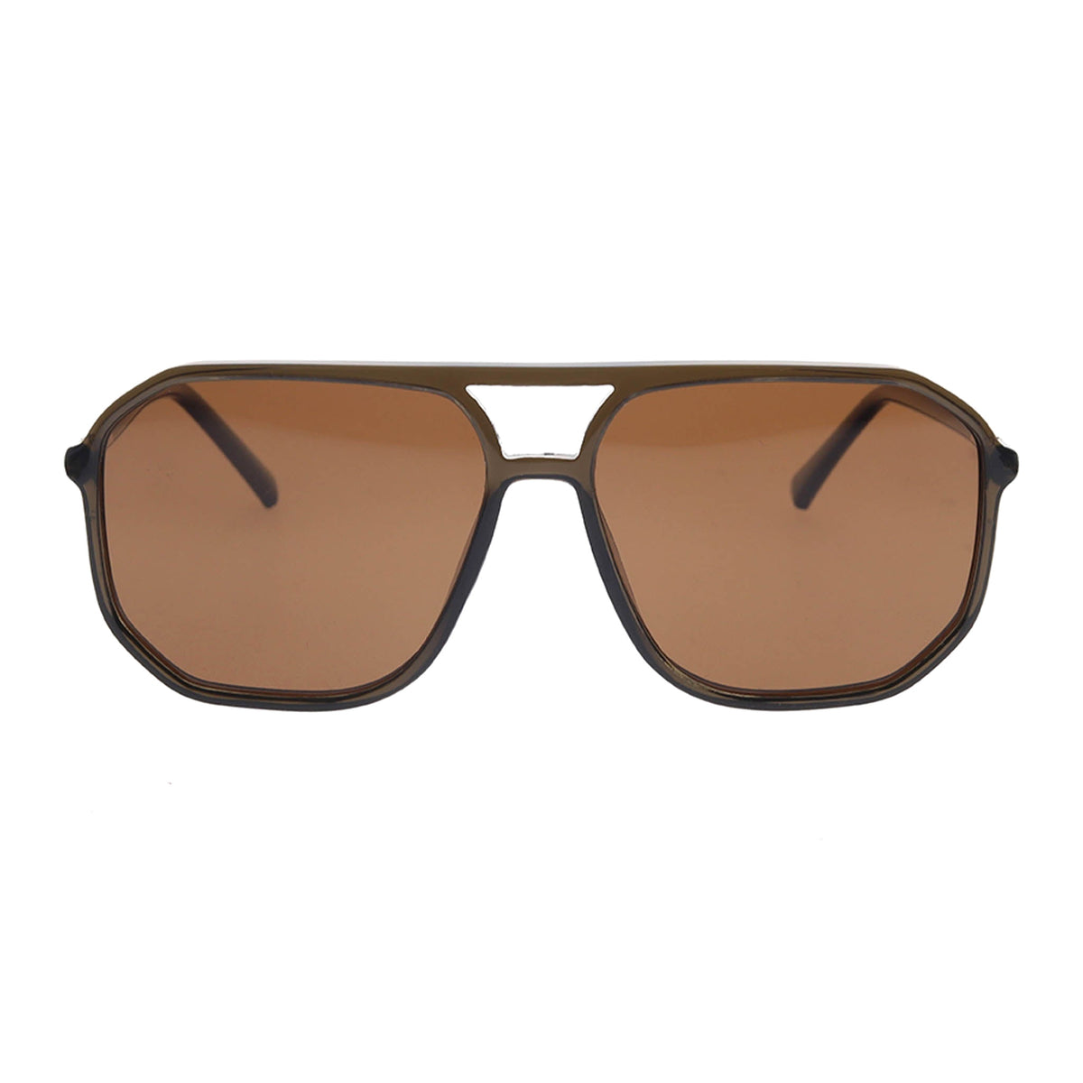 Brown sunglasses with brown lenses on a white background Main image