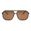 Brown sunglasses with brown lenses on a white background