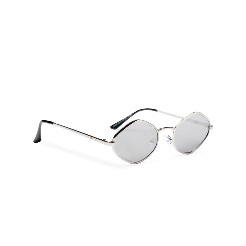 side JOSEP small silver mirror lens UV 400 diamond shape metal sunglasses SOLFUL Ibiza