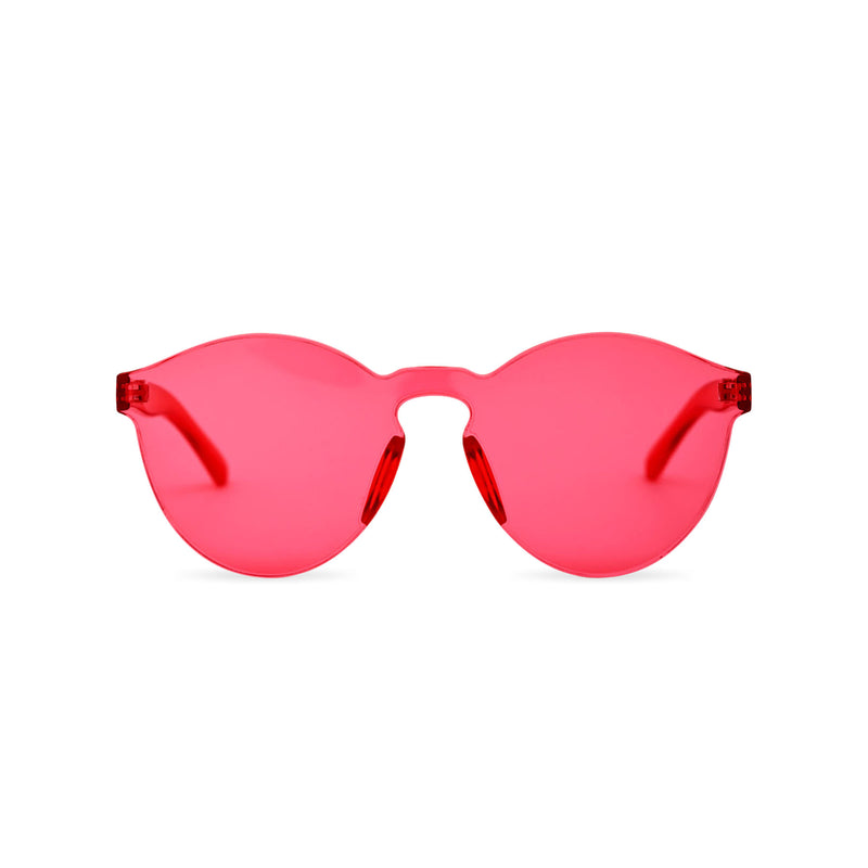 SOLFUL Full solid transparent red plastic sunglasses perfect party Ibiza rave day and night sunglasses PASTIKA 